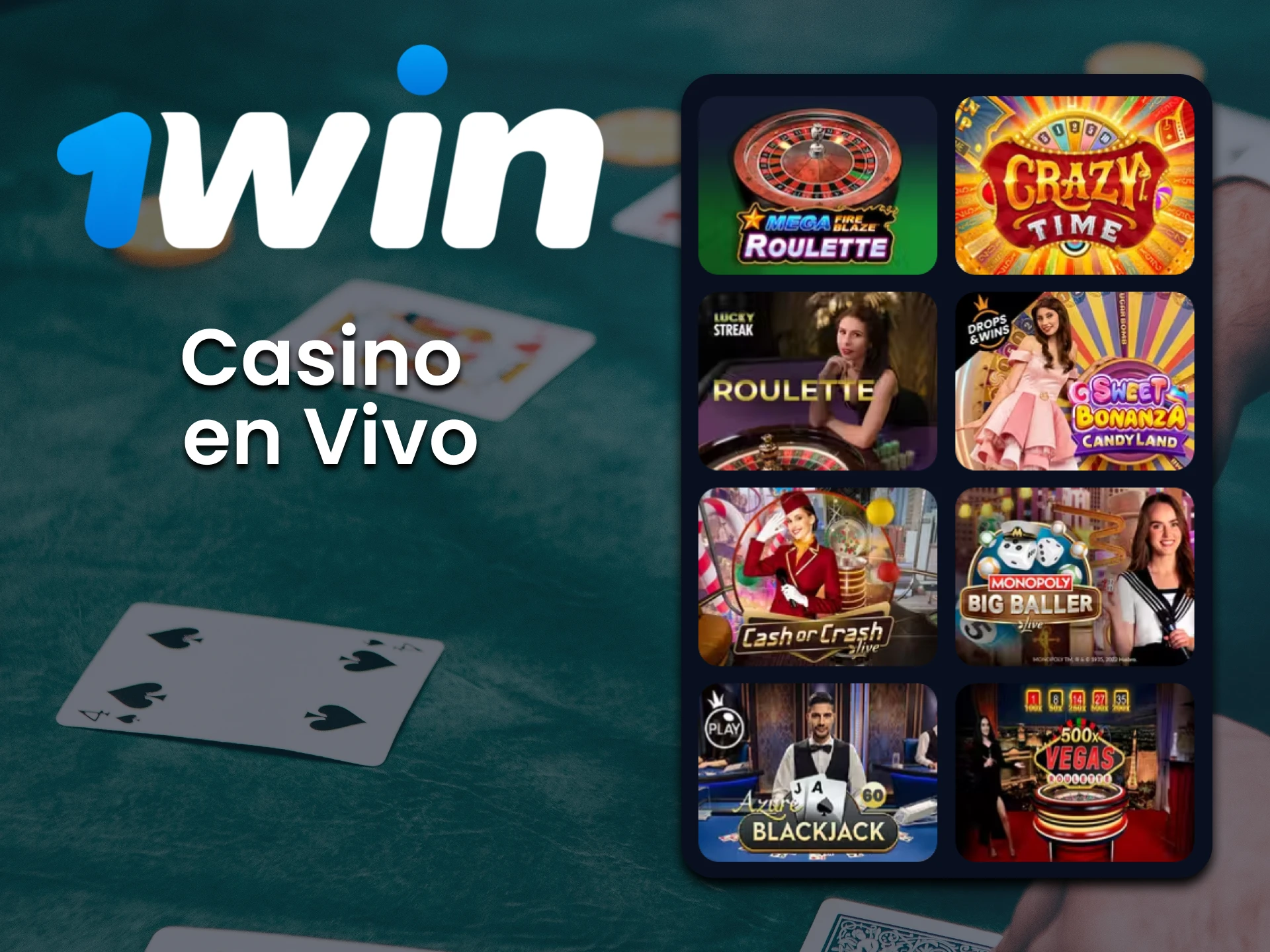 Puedes jugar al casino real con 1win.