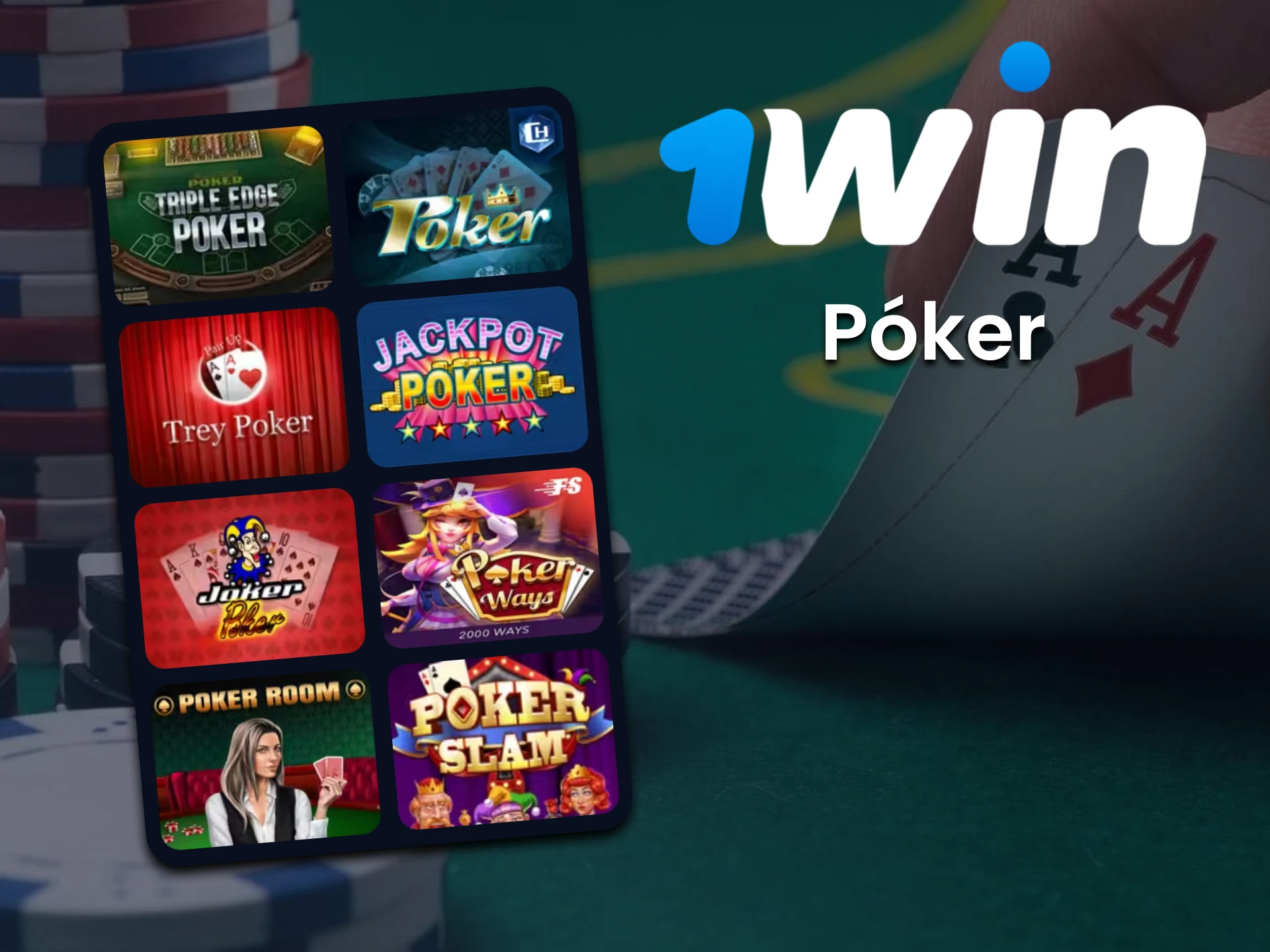 Para juegos de casino, elija póker de 1win.