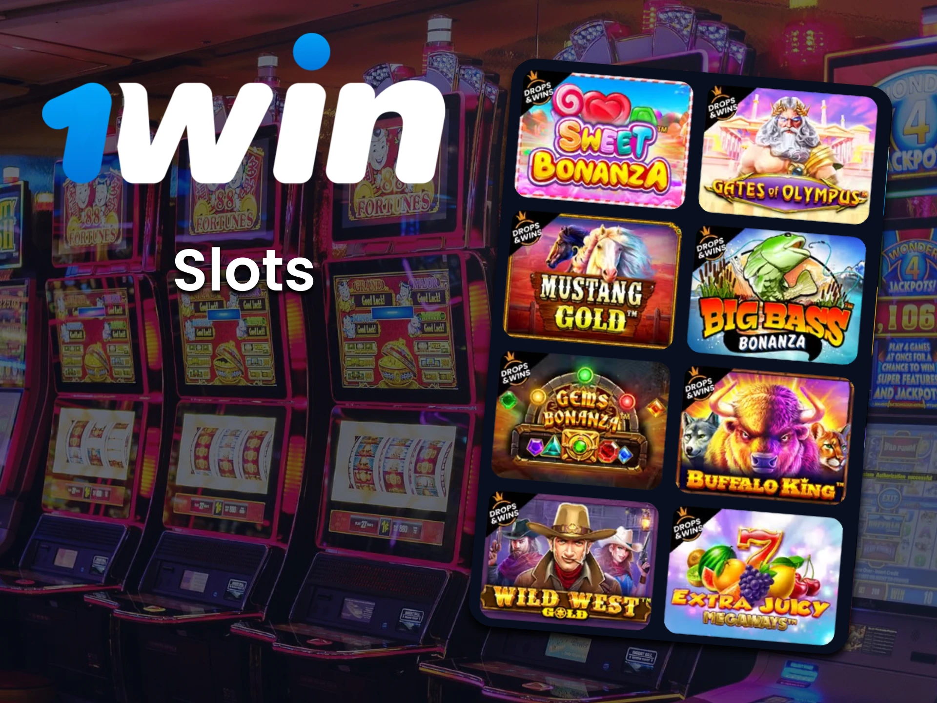 Para juegos de casino, elija slots de 1win.