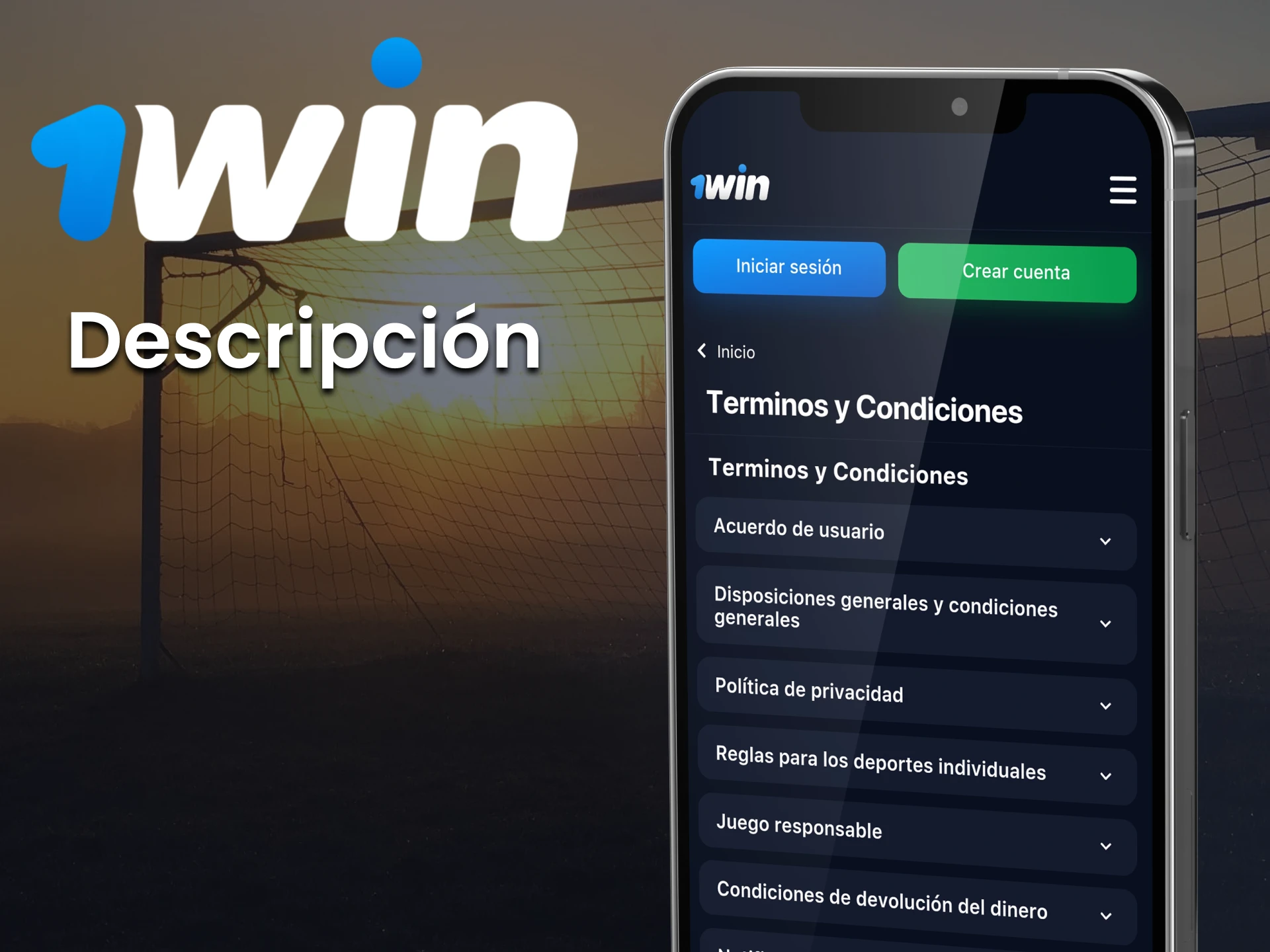 Utiliza la versión móvil de la web si no puedes instalar la app de 1win.