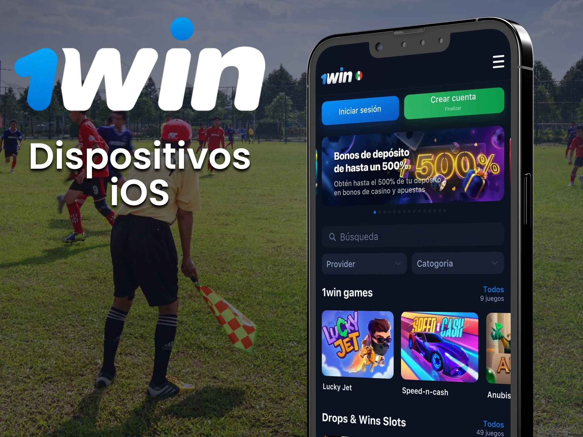 Dispositivos iOS compatibles con la app 1win.
