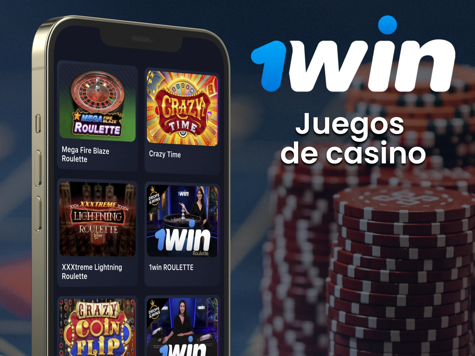 En 1win app le espera una amplia lista de juegos de casino.