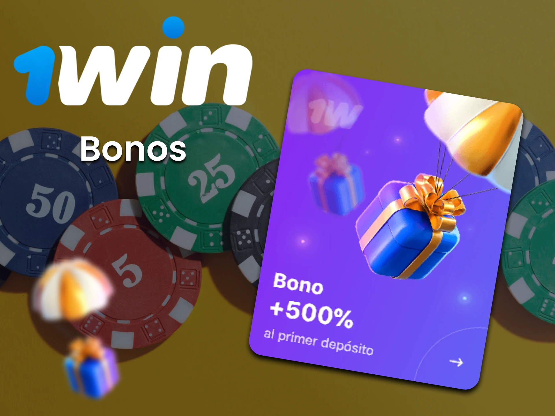Obtenga un bono de 1win para jugar en el casino.