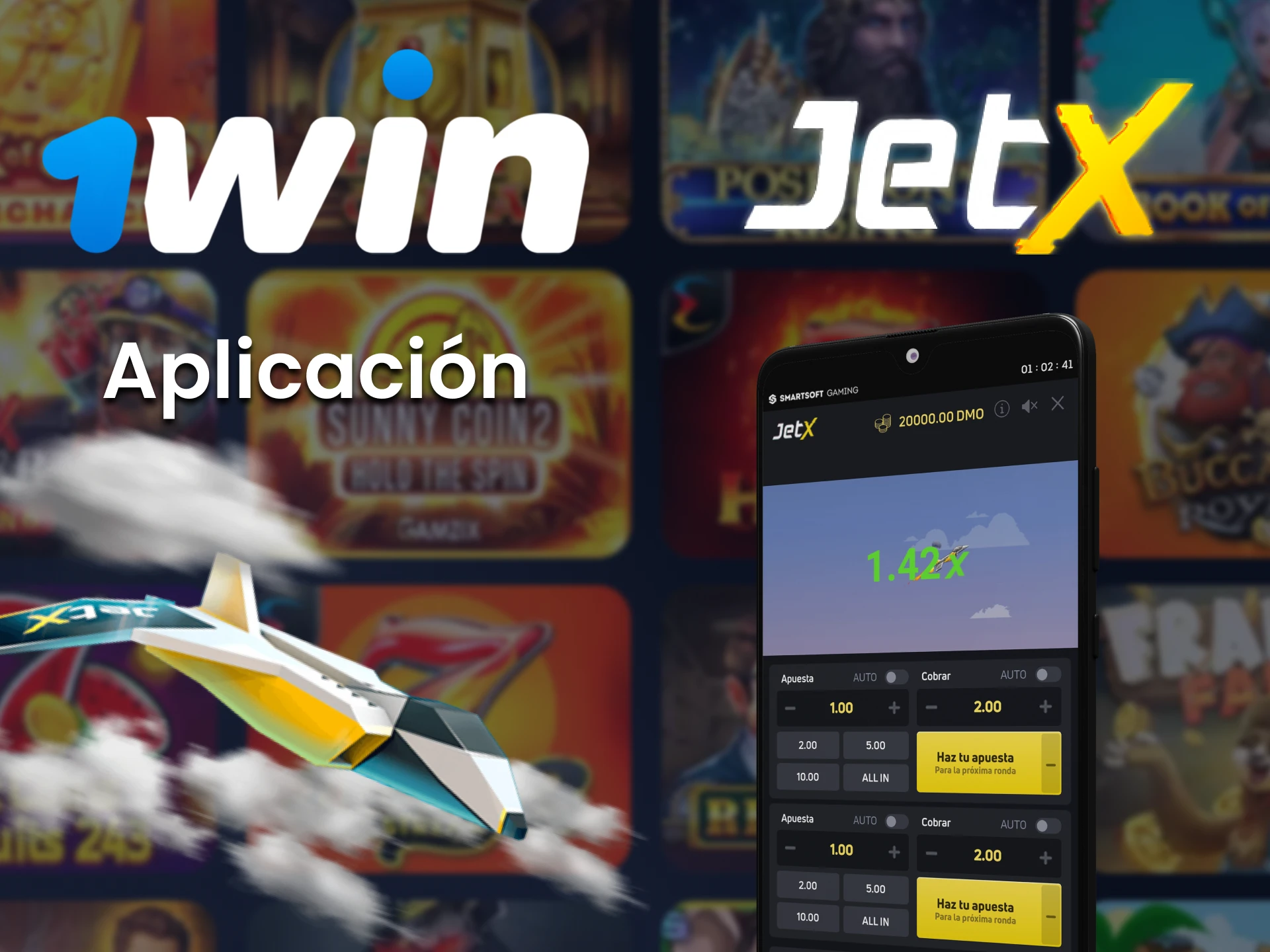 Descarga la aplicación 1win para jugar a Jetx.