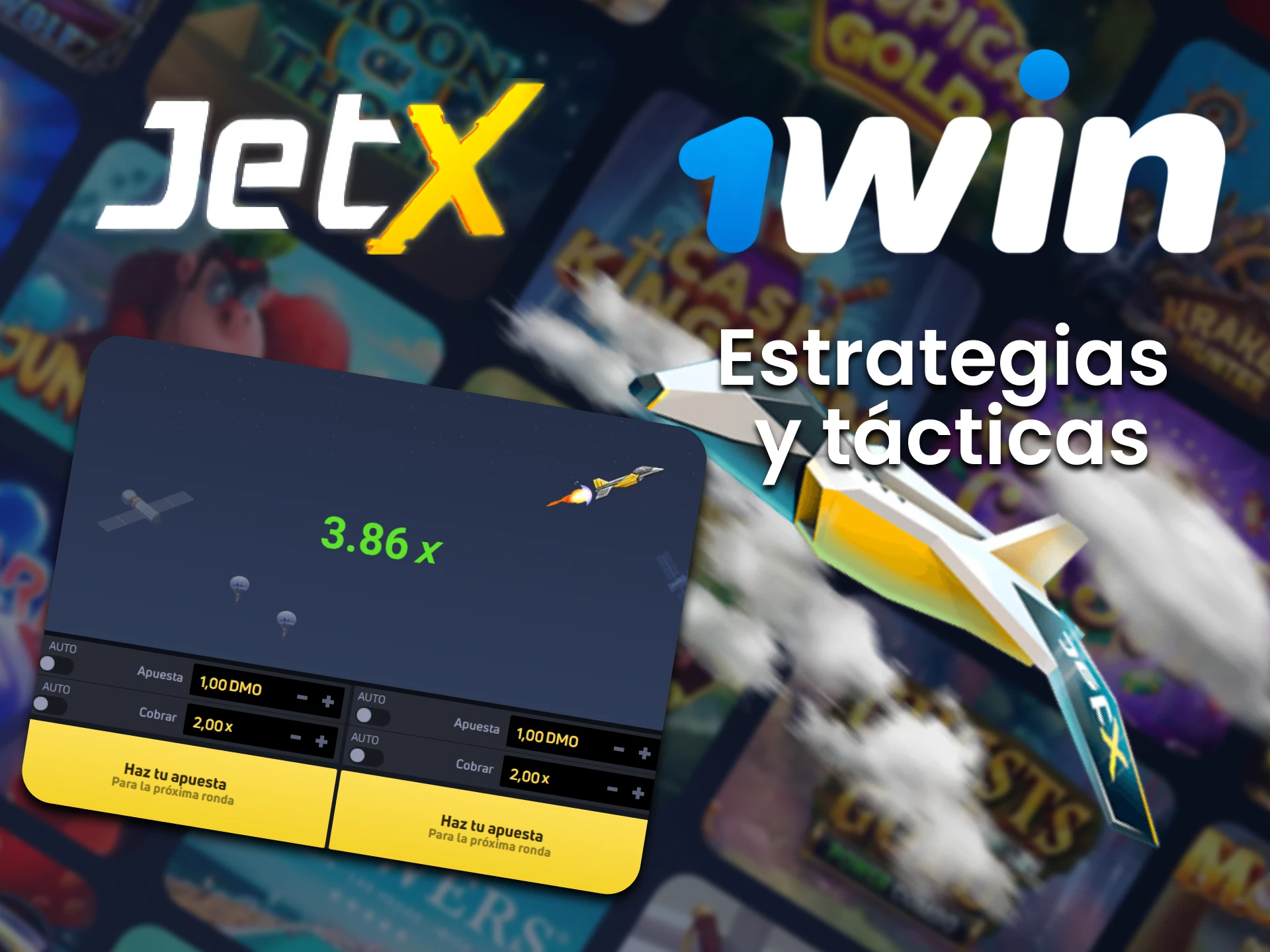 Elige las mejores tácticas para ganar el juego JetX en 1win.