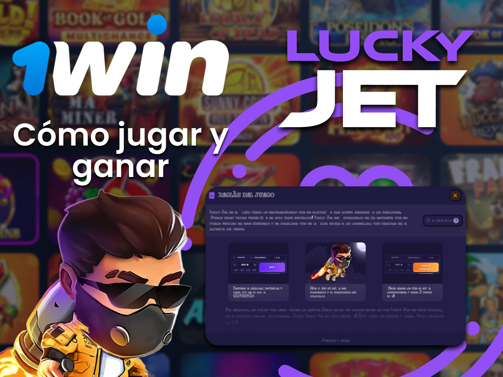 Aprende las reglas del juego Lucky Jet en 1win.