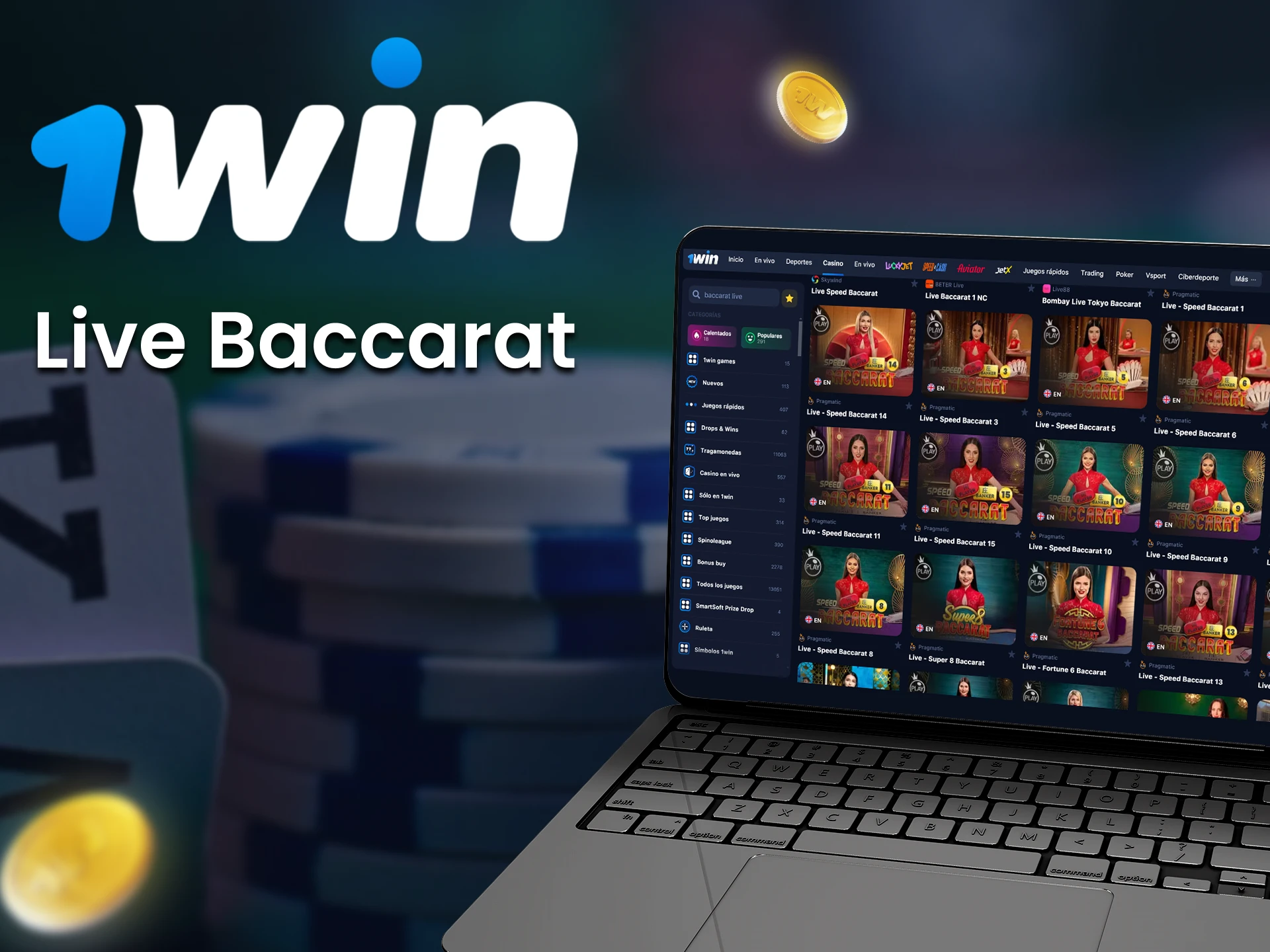 En el casino 1win puedes jugar baccarat en vivo.