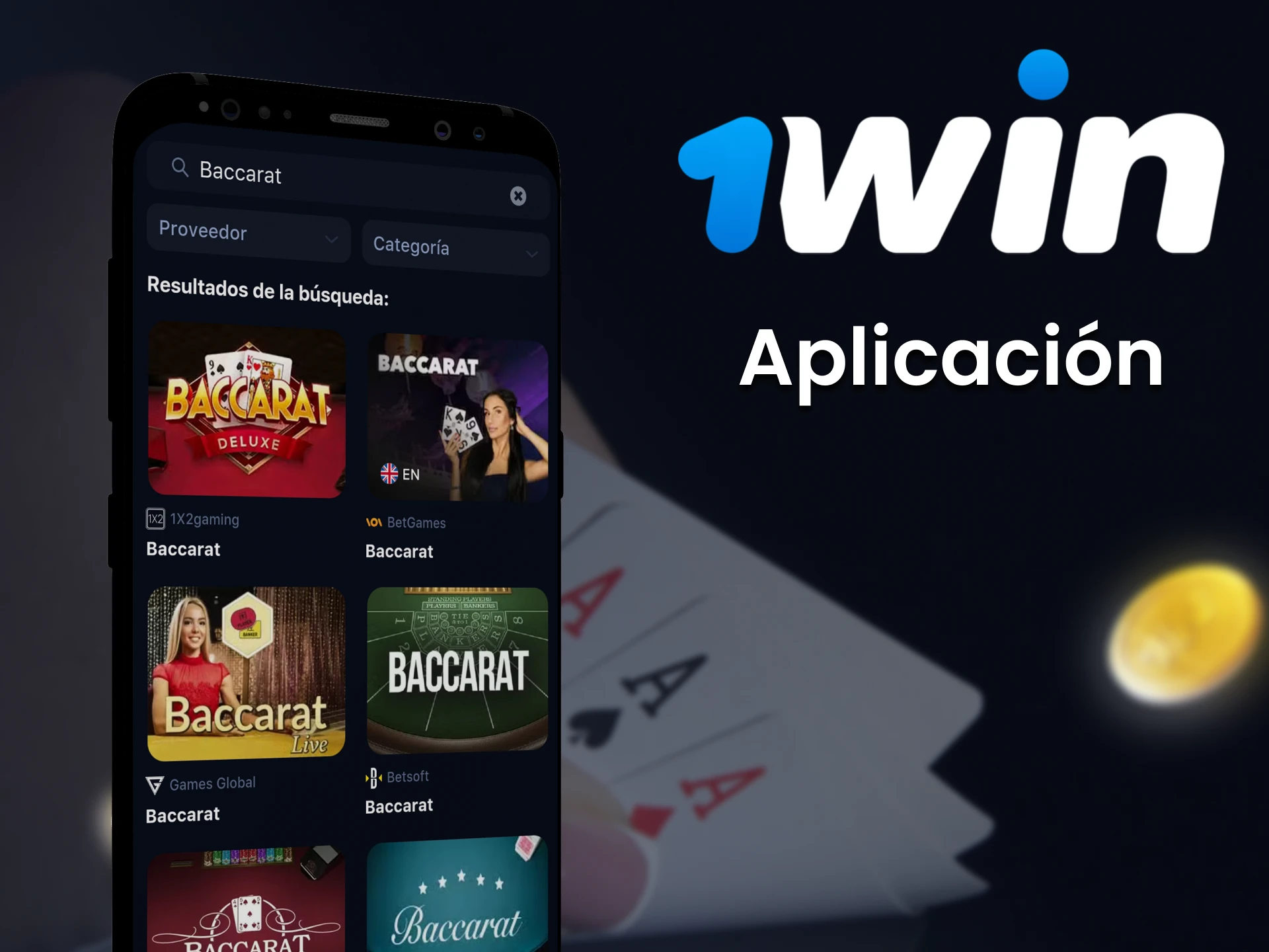 Puedes jugar al baccarat a través de la aplicación 1win.