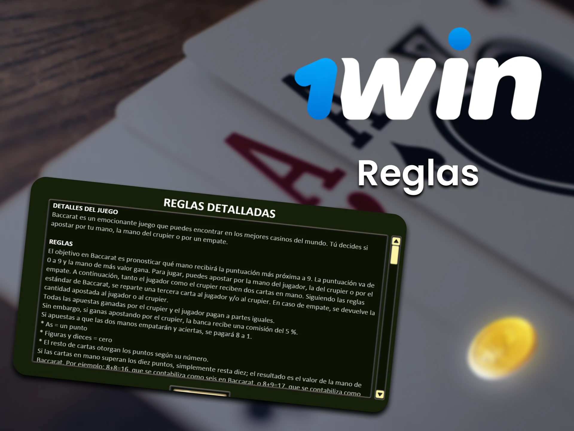 Reglas Del Juego De Baccarat De 1Win.