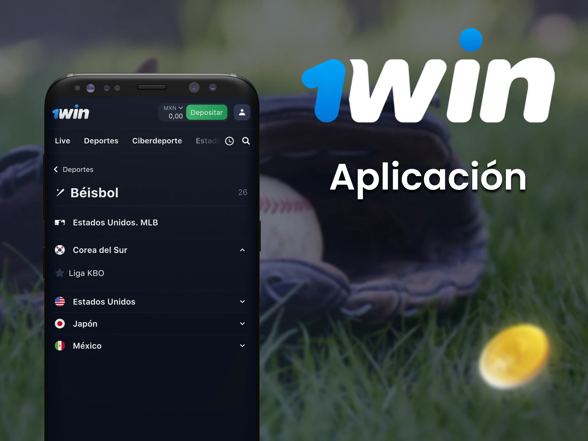 Puedes realizar apuestas de béisbol utilizando la aplicación 1win.