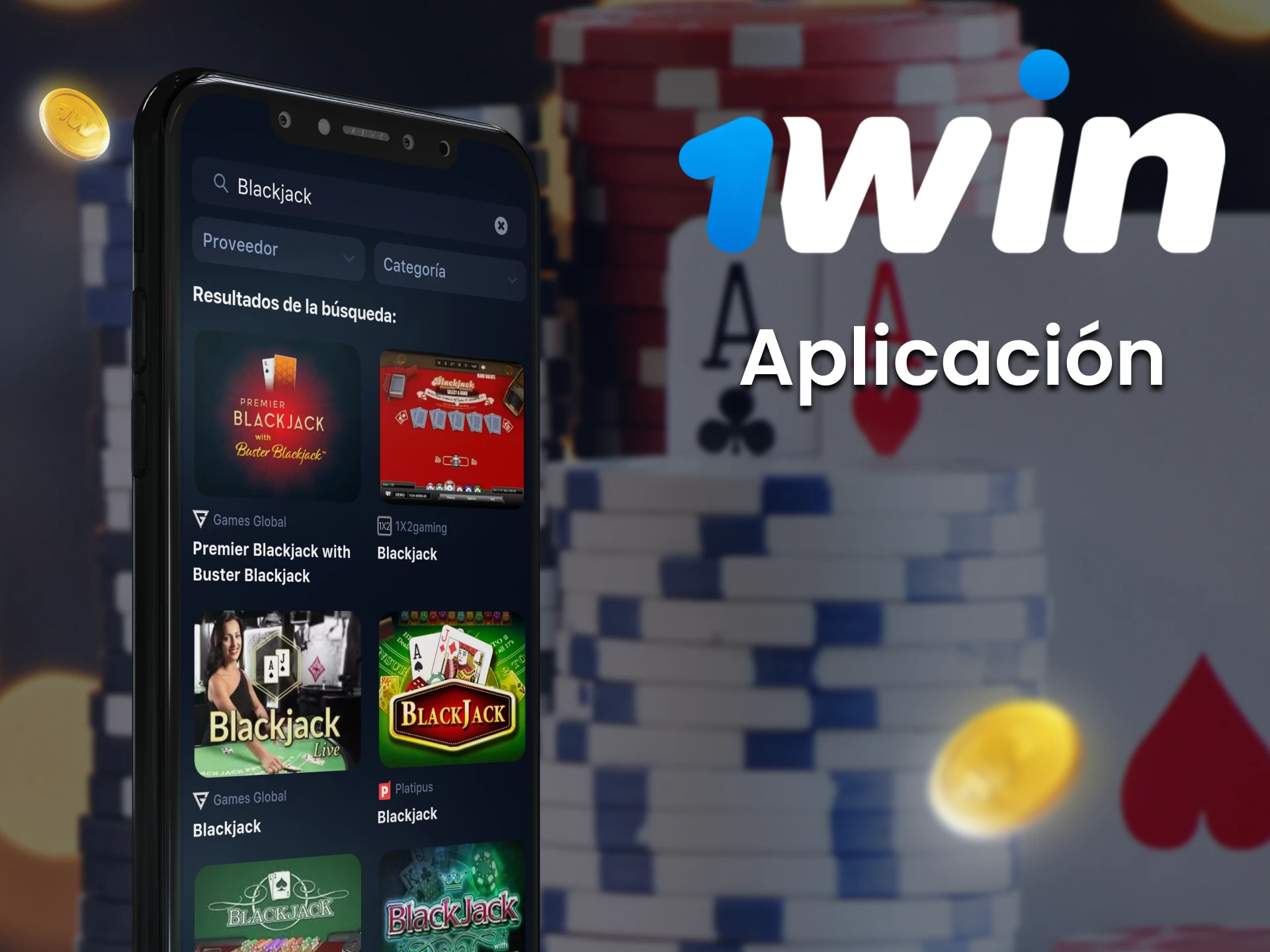 Aplicación para Jugar al Blackjack desde 1Win.