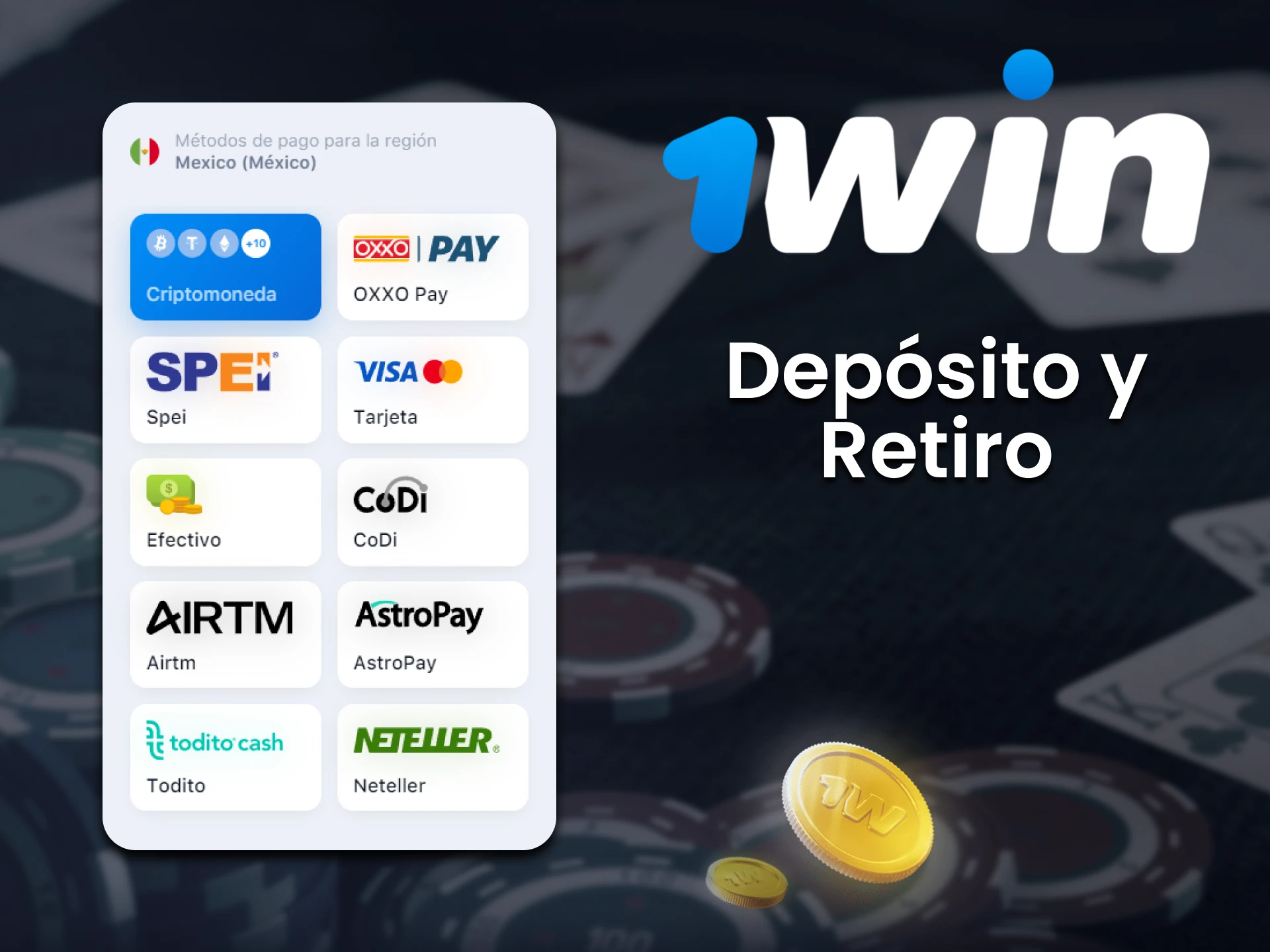 Métodos de Retirada de los Juegos de Blackjack en 1Win.