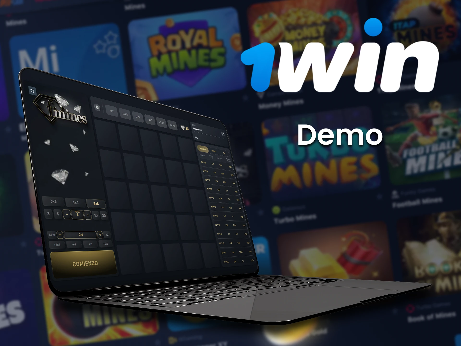 Minas De Demostración De 1Win.