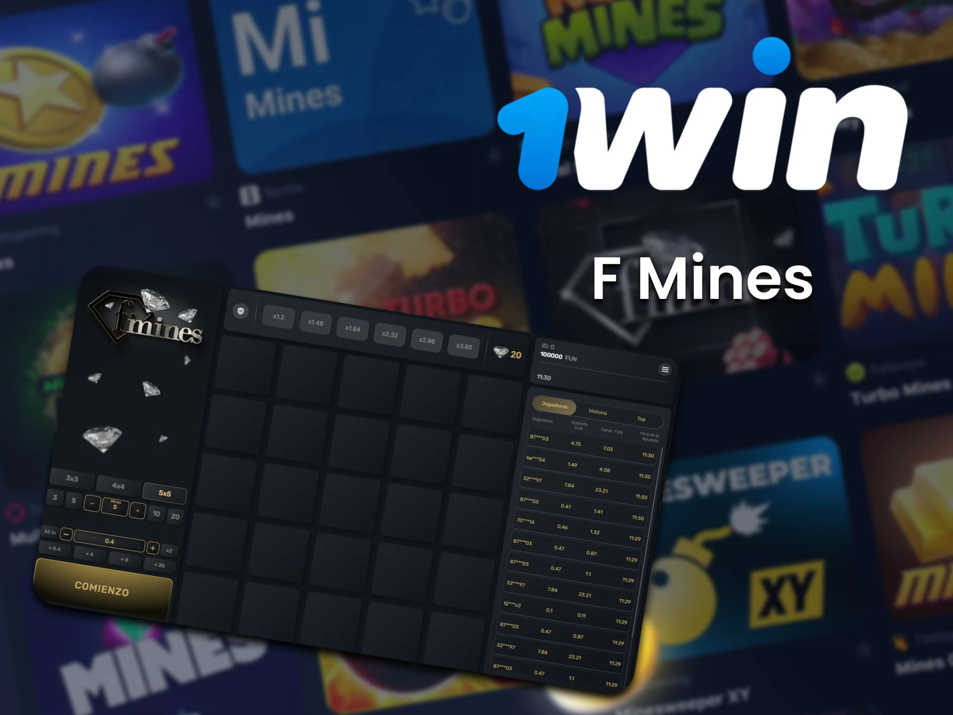 Juego F Mines De Casino 1Win.