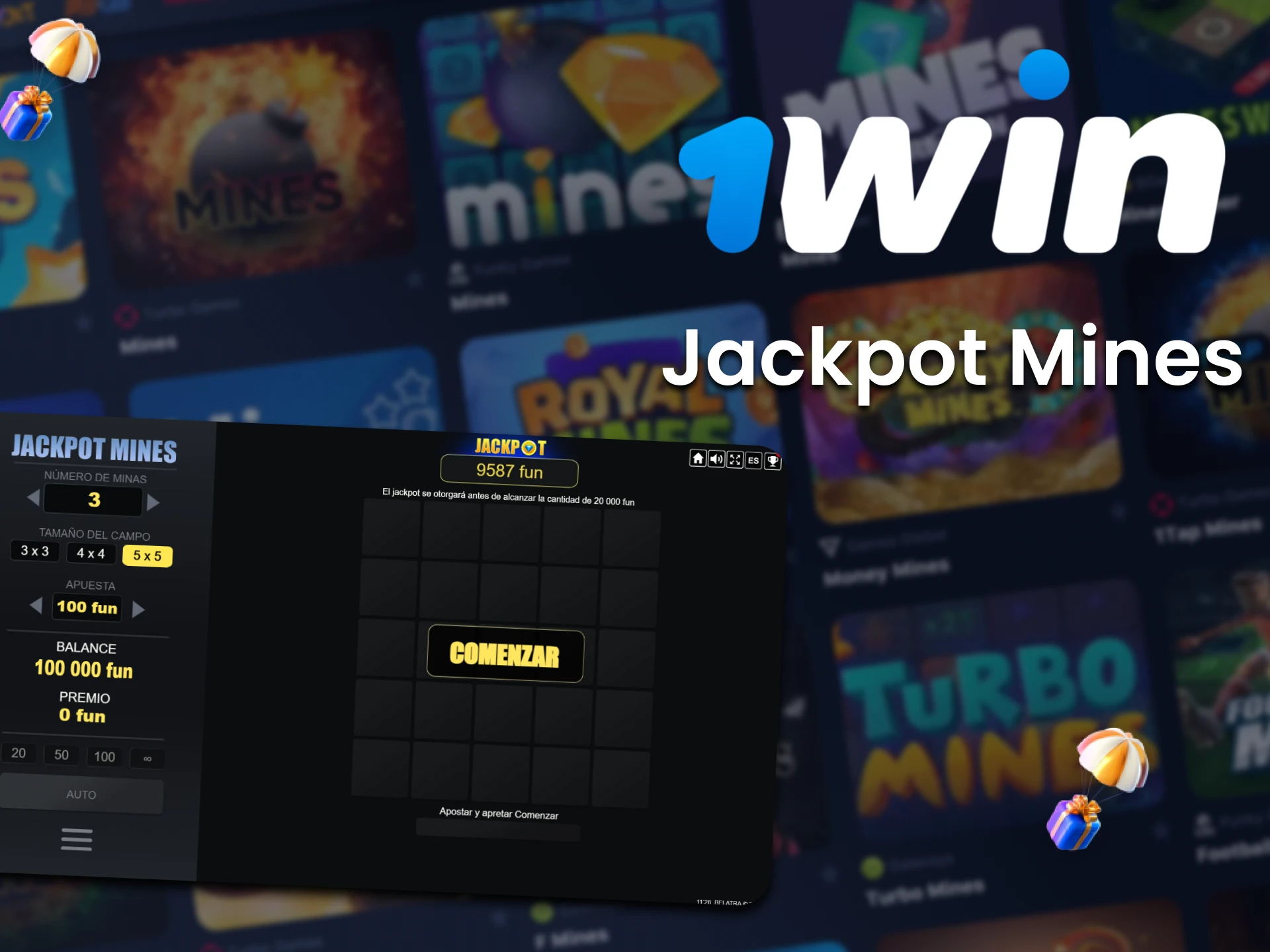 Juega Jackpot Mines Desde 1Win.