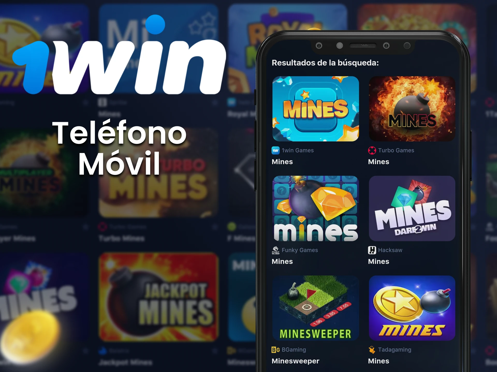 Juega Mines en la aplicación 1win.