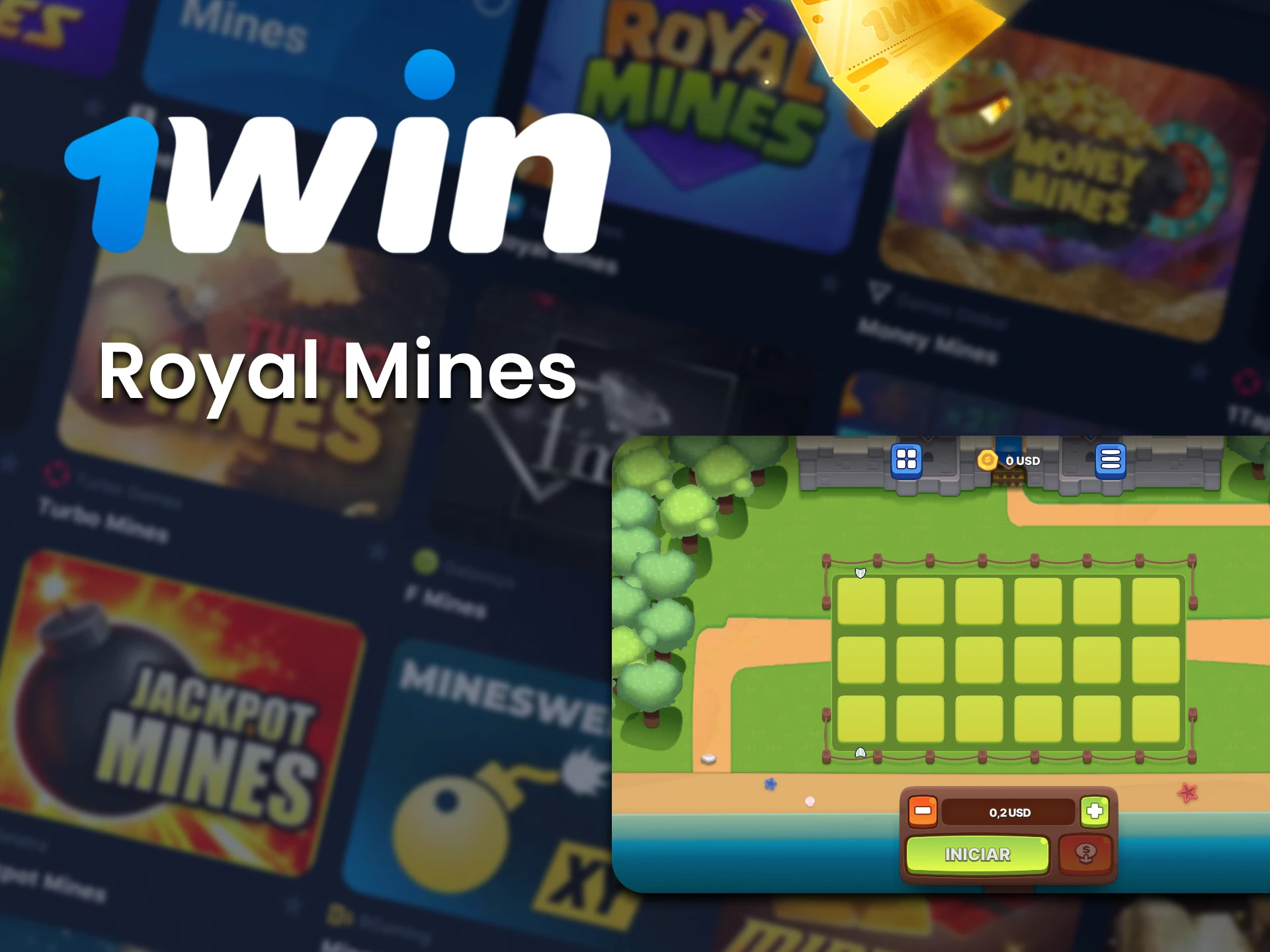 Juego Royal Mines En 1Win.