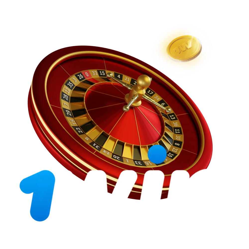 Elija la ruleta para juegos de casino de 1win.
