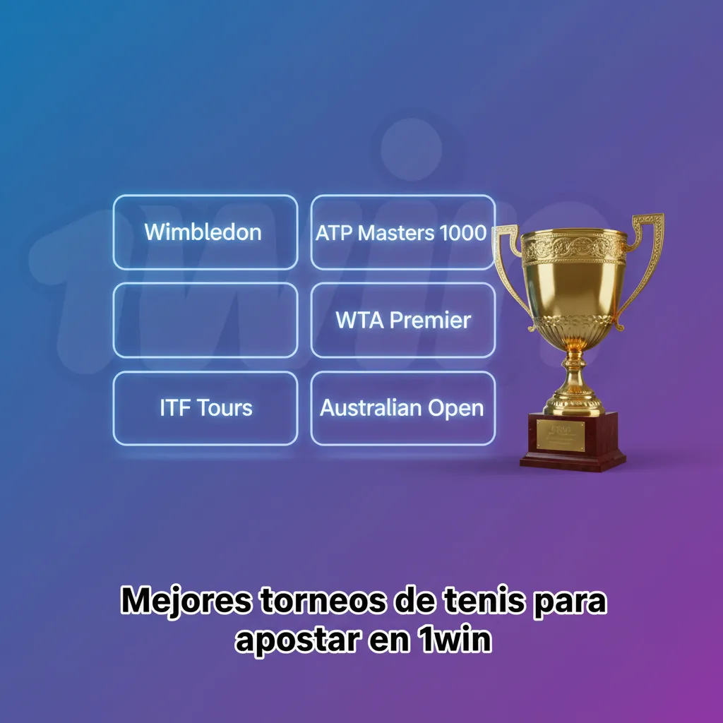 Calendario de torneos de tenis para apostar en 1win: Grand Slams, ATP/WTA 1000-500-250, Finales, Copa Davis y BJK Cup.